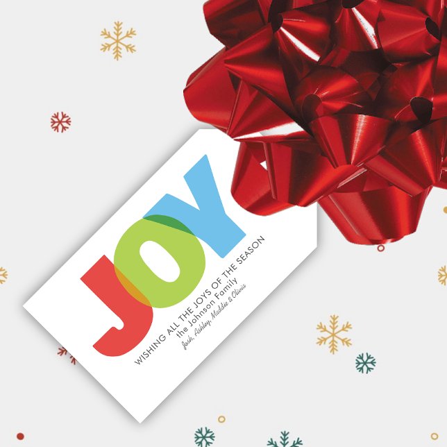 Färglös överlappande JY Julönskning Presentetikett (Skapare uppladdad)