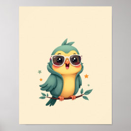 Färglös papegojungle Friend Wall Art Poster