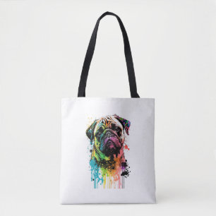 Färglös papp Art Pappa Mamma Hund älskare Tygkasse