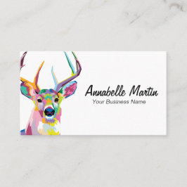 Färglös popup-Hjort Visitkort