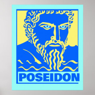 Färglös poseidon Skriv ut Poster
