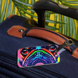 Färglös pug`S porträtt i popkonst stil Bagagebricka