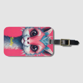 Färglös redigerbar text för lama bagagebricka