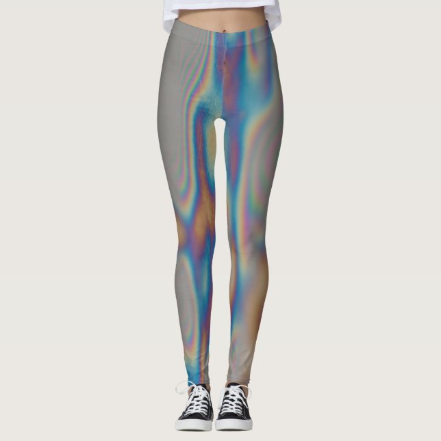Färglös reflektion av regnbåge leggings (Framsida)