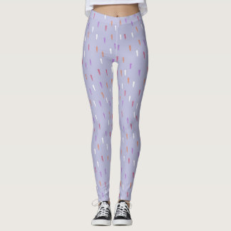 färglös regn mönster leggings