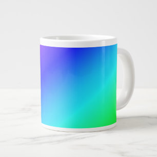 Färglös regnbåge Grönt Blått Lila Diagonal blandni Jumbo Mugg