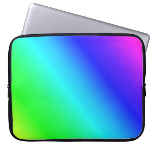 Färglös regnbåge Grönt Blått Lila Diagonal blandni Laptop Fodral