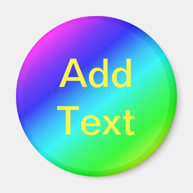 Färglös regnbåge Grönt Blått Lila Diagonal blandni Magnet (Framsidan)