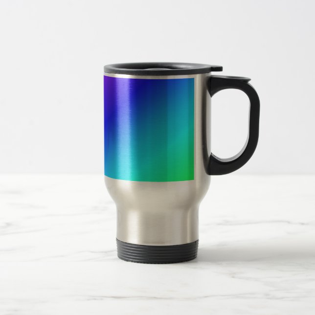 Färglös regnbåge Grönt Blått Lila Diagonal blandni Resemugg (Höger)