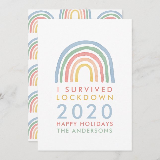 Färglös regnbåge Julen jag överlevde låsning (Fram/baksida)