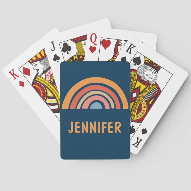 Färglös regnbågsdesign casinokort (Baksidan)