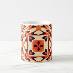 Färglös Retro-Blommigt Sömlös Mönster Kaffemugg