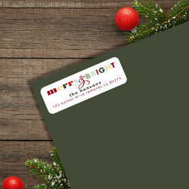 Färglös Returadress för god jul och ljus Returadress Etikett