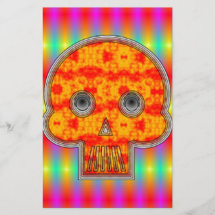 Färglös robot Skull på regnbåge