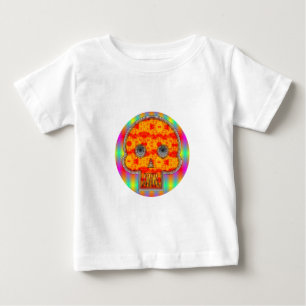 Färglös robot Skull på regnbåge T Shirt