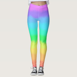 Färglös Roligt Tie Dye Rainbow Yoga Leggings