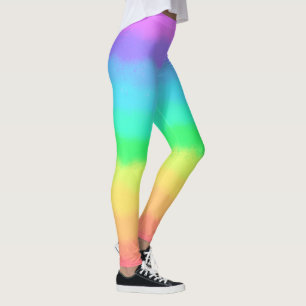 Färglös Roligt Tie Dye Rainbow Yoga Leggings