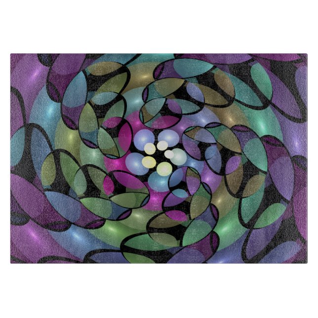 Färglös Rörelser Abstrakt Trippy Fractal Art (Framsidan)