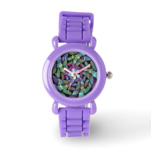 Färglös Rörelser Abstrakt Trippy Fractal Art Armbandsur