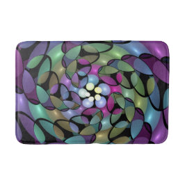 Färglös Rörelser Abstrakt Trippy Fractal Art Badrumsmatta