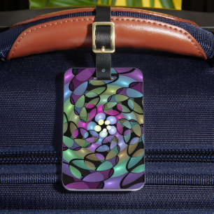 Färglös Rörelser Abstrakt Trippy Fractal Art Bagagebricka