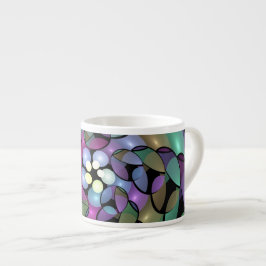 Färglös Rörelser Abstrakt Trippy Fractal Art Espressomugg