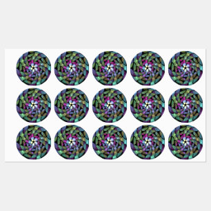 Färglös Rörelser Abstrakt Trippy Fractal Art Klistermärke