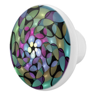 Färglös Rörelser Abstrakt Trippy Fractal Art Knopp