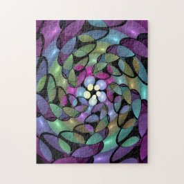 Färglös Rörelser Abstrakt Trippy Fractal Art Pussel