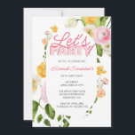 Färglös Rosa Gult Vår blommor 30års födelsedag Inbjudningar<br><div class="desc">En färglös och festlig inbjudan till blommigt i vår börjar med Låt oss Party! Tvåtonstypografin i rosa kompletterar de rosa blommorna i ram. Humle från gult ge i en vibe från vår. Djup grönt löv och löv i det botaniska ram. Modern och enkel design anger tonen för en avslappnad och...</div>