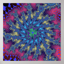 Färglös Rosa och ljusblå rektangel Poster