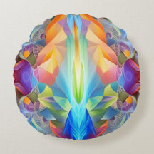 Färglös runda Abstrakt Dekorativ kudde