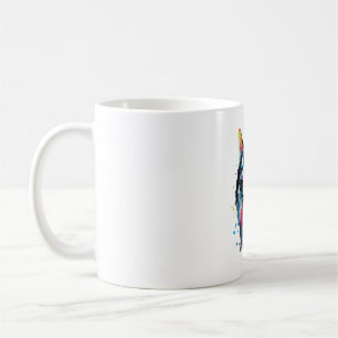 färglös Siberian husky hund i PopArt stil Kaffemugg