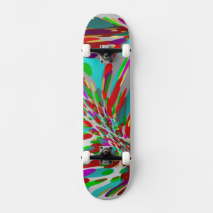 färglös silver-skateboard old school skateboard bräda 18 cm
