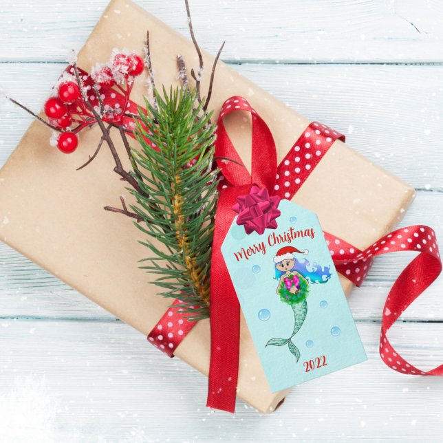 Färglös Sjöjungfru Hållbar julandedräkt Presentetikett (Skapare uppladdad)