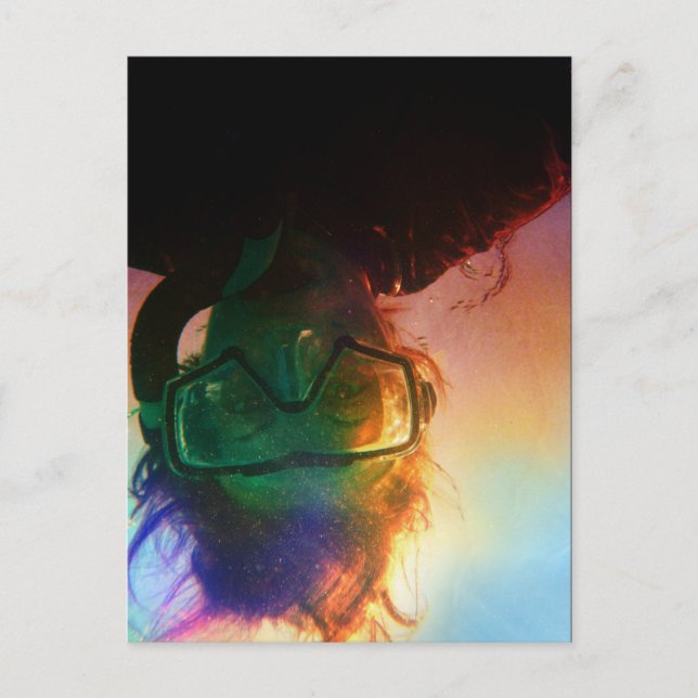 färglös snorkeler vykort (Framsida)