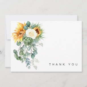 Färglös solrosBlommigt Spray Funeral Tack Kort