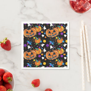 Färglös, sömlös Halloween mönster Pappersservett