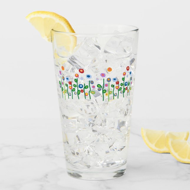 Färglös söt Arty-blomma gräns Glaskopp (Framsida Ice)