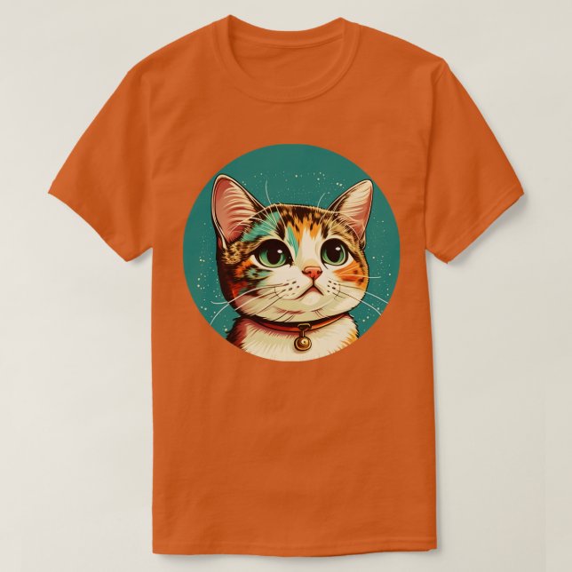 färglös söt katt t shirt (Design framsida)