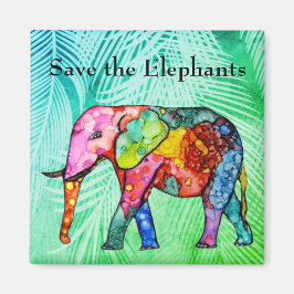 Färglös Spara i Elephants Magnet