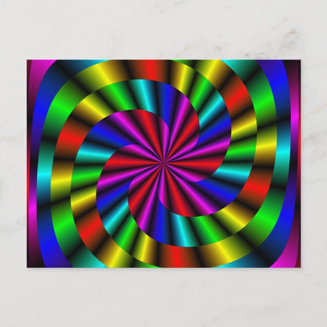 färglös spiral mandala vykort (Framsida)