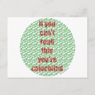 Färglös test vykort