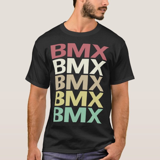 Färglös text BMX T Shirt (Framsida)