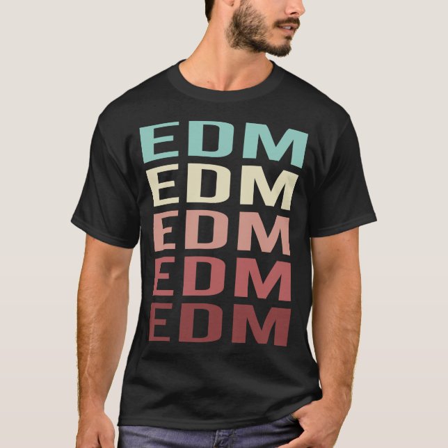 Färglös text-EDM T Shirt (Framsida)