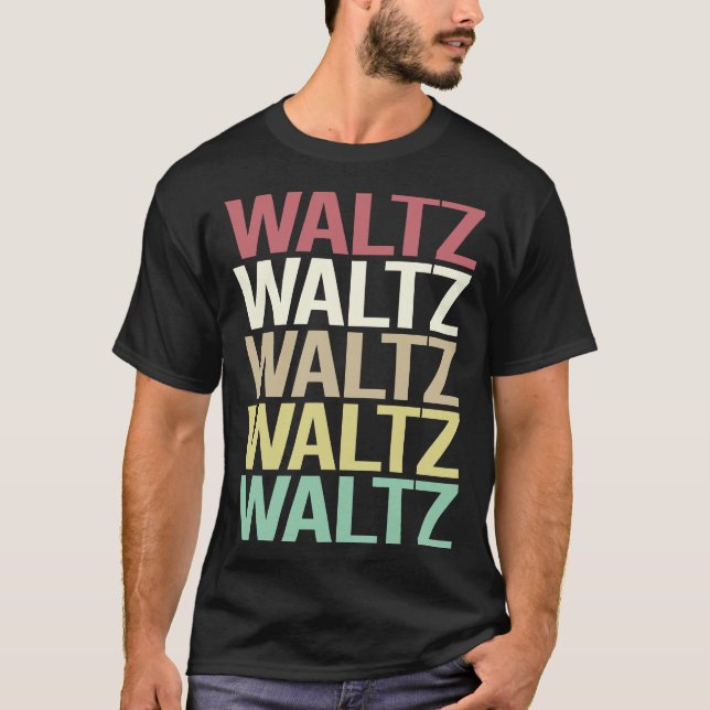 Färglös text Waltz T Shirt (Framsida)