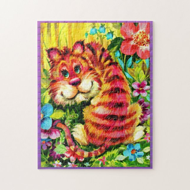 färglös tiger pussel (Vertikal)