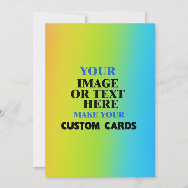 Färglös tom regnbågsmall, Skapa egen Meddelande (Framsida)