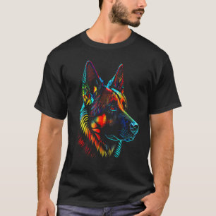 färglös tysk shepherd Alsatian hund älskare T Shirt