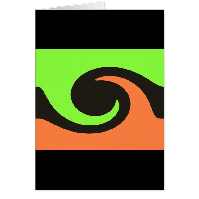 färglös våg hälsningskort (Framsidan)